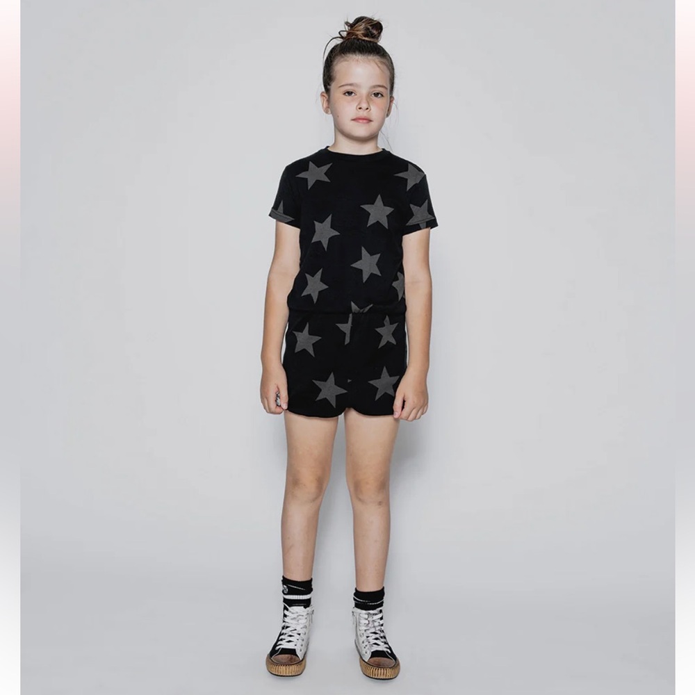 NUNUNU Girl's Star Yoga Romper size 12-14 NEW with tags
